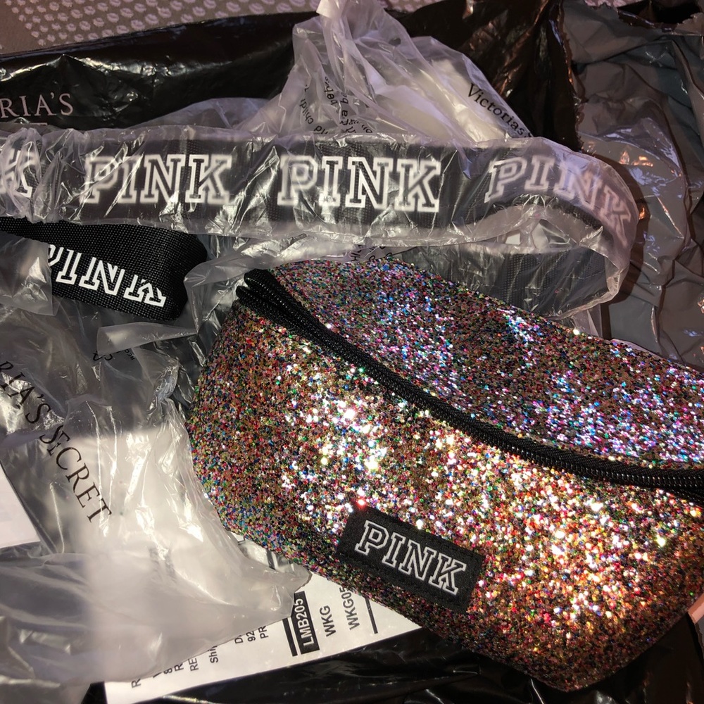 PINK GLITTER FANNY PACK